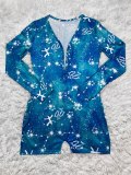 Women's Print Long Sleeve Pajamas D945061