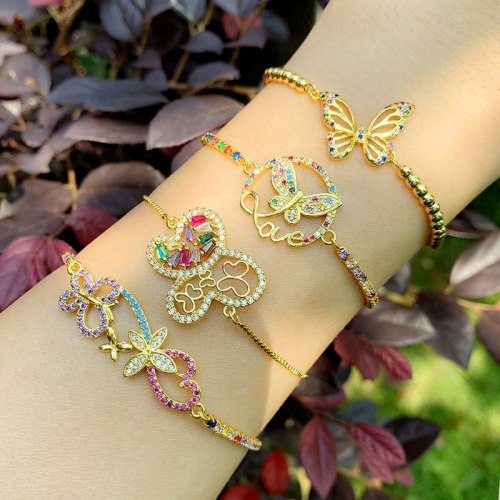 Women Trendy Butterfly Mix Color Bracelet Bracelets brc2031