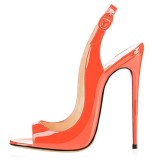 Women Slip-On High Thin Heels Sandals A3645-12