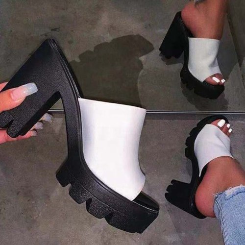 Fashion Women Sexy High Heels Beach Slippers Slides g-34
