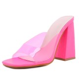 Fashion Women Summer Open Toe Transparent Slippers Slides 3112-56