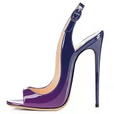 Women Slip-On High Thin Heels Sandals A3645-12