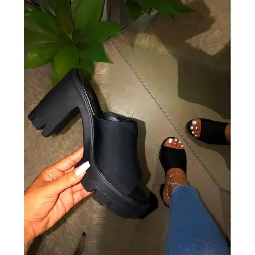 Fashion Women Sexy High Heels Beach Slippers Slides g-34