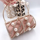 Women Hollow Diamond Pearl Temperament Handbags 362637