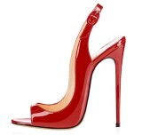 Women Slip-On High Thin Heels Sandals A3645-12