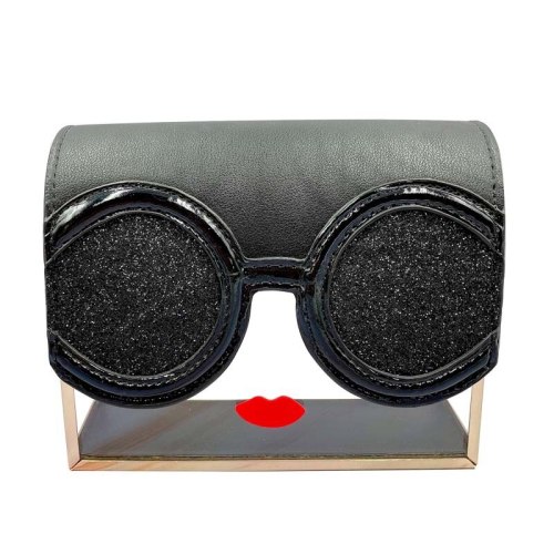 Women Fashion Women Acrylic Glasses and Red Lips Transparent Handbags Y037081