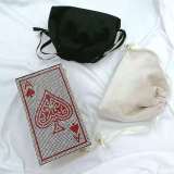 Women Party Clutch Metal Hollow Poker Diamond Handbags 302637