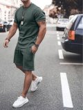 Summer New Men Short Sleeve T Shirt +Shorts Tracksuit Sets DL5223-34