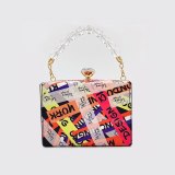 Women Letter Printed Clear Colorful Printing Handbags 66991010