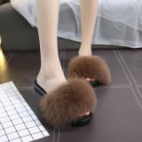 Fashion Fox Fur Slipper Slippers Slide Slides 889910