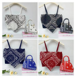 Fashion Cashew Flower Tops And Handbags Y550112