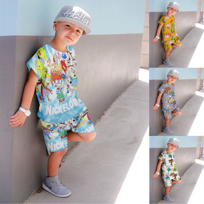 Summer Boys Fashion Cute Cartoon Printed Bodysuits Bodysuit Outfit Outfits YM03041