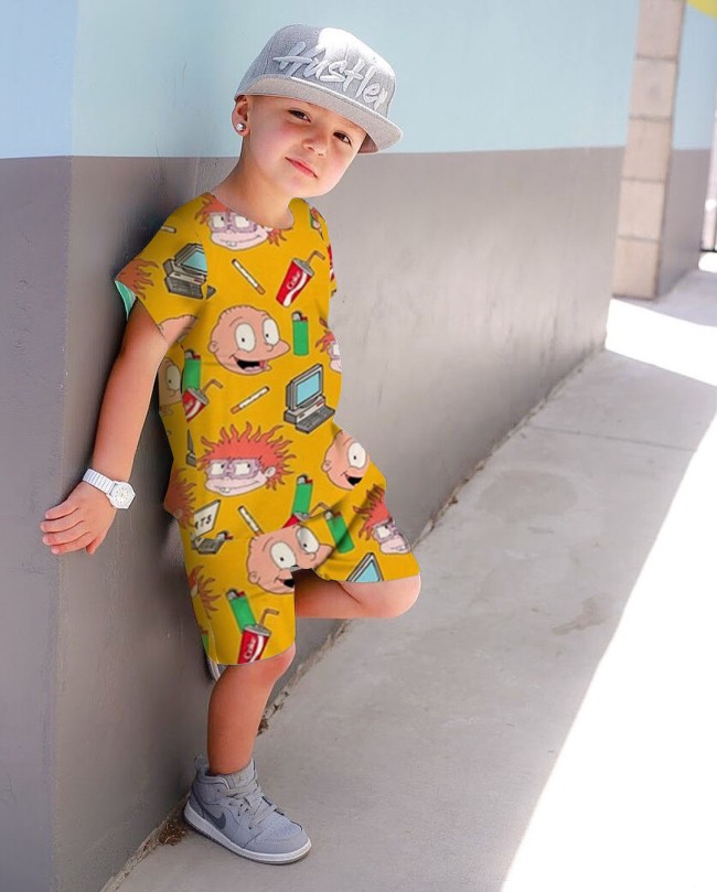 Summer Boys Fashion Cute Cartoon Printed Bodysuits Bodysuit Outfit Outfits YM03041