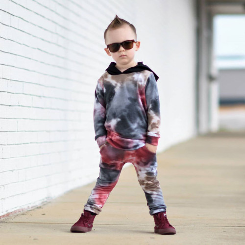 Children's Tie-Dye Hooded Bodysuits Bodysuit Outfit Outfits YM02031