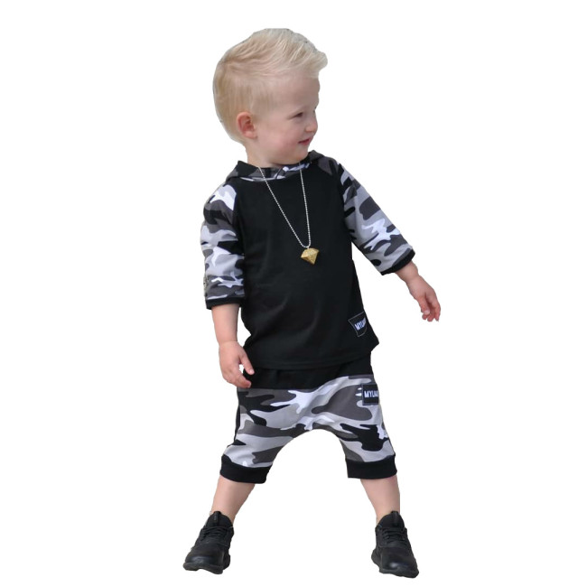 Boy's Hooded Long Sleeve Bodysuits Bodysuit Outfit Outfits YM01526