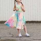 Kids Printing Summer Princess Party Children Dress Dresses YM03849