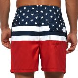 Men's Fashion Striped Drawstring Quick-Drying Beach Short Shorts ES34D