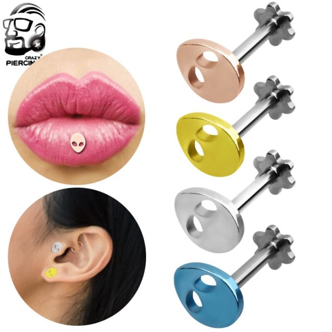 Fashion Creative Stainless Steel Lip Ring MR1709060112