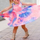 Kids Printing Summer Princess Party Children Dress Dresses YM03849