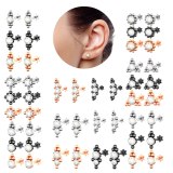 Flower Geometric Ear Studs Orelha Earrings 2019051021