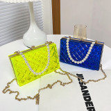 Women Pearl Transparent Jelly Handbags cx203243