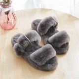 Women Real Sheepskin Lamb Fur Slippers Slides 566677