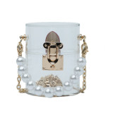 Women Acrylic Chain Transparent Mini Bucket Handbags cx811324