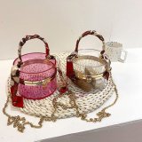 Women Candy Round Transparent Box Handbags cx202334