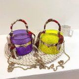 Women Candy Round Transparent Box Handbags cx202334