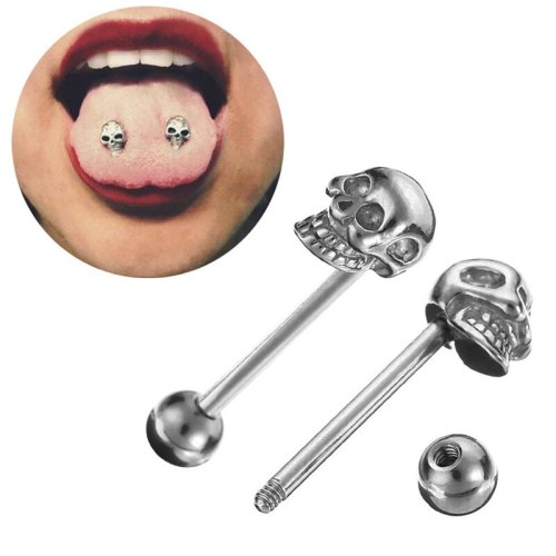 Skull Piercing Surgical Stainless Tongue Steel Rings 1679810