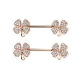 Fashion Crystal Leaf Nipple Rings 17011010112