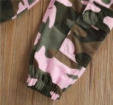 Girl's New Children's Print Camouflage Pocket Bodysuits Bodysuit Outfit Outfits 220819