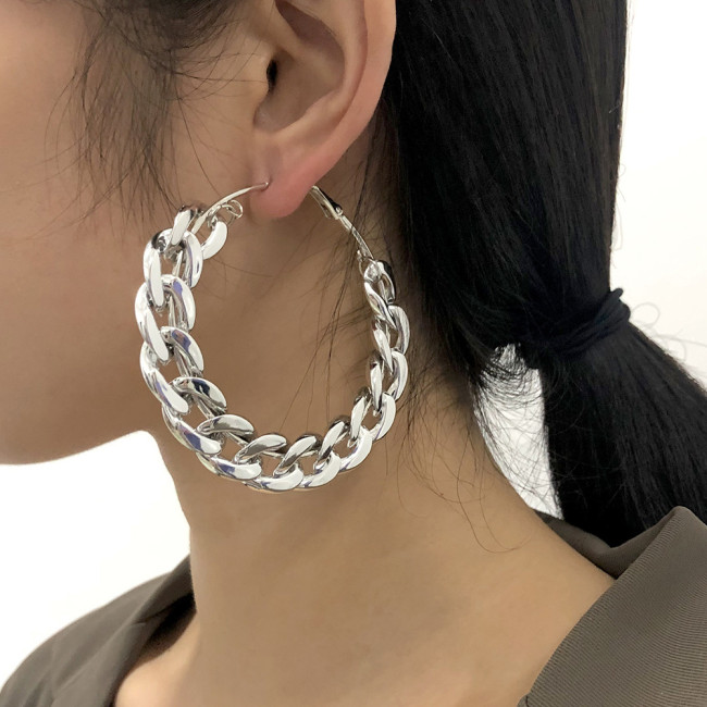 Personality Punk Big Circle Earrings E894253