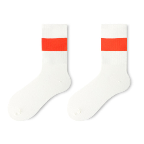 Women's White Striped Socks XX2100718