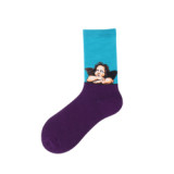 Women Solid Color Colorful Cotton Soft Crew Socks XX3906273