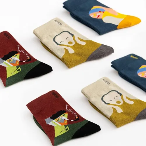 Colorful Funny Cotton Men Hip Hop Crew Socks XX3901122