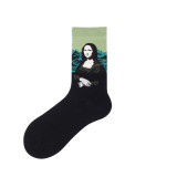 Women Solid Color Colorful Cotton Soft Crew Socks XX3906273