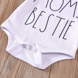 Striped Baby Girls 3Pcs Letters Printed Romper Summer Bodysuits L1991010