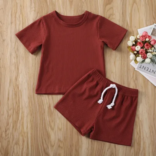 Baby Summer 2 PCS Short Sleeve T-Shirt Tops+Shorts Pants L20011