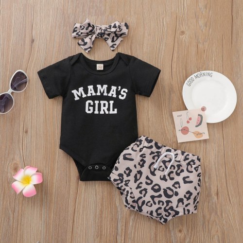 Summer Letter Print Short Sleeve Bodysuits Bodysuit Outfit Outfits L394105