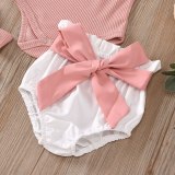 Summer Newborn Baby Girls Solid Bodysuits Bodysuit Outfit Outfits L25263