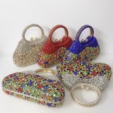 Women Handmade High Quality Diamond Clutch Handbags BL08697