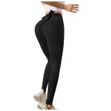 Ladies Pure Color Hip Lifting Elastic Fitness Running Yoga Pants 21032233