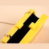 Women Print Red Yellow Happy Letter Design Handbags
