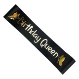 Birthday Queen Glitter Satin Sash Ribbons Party Shoulder Band JQ-30112