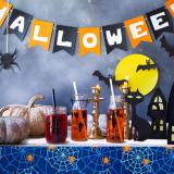 Pumpkin Skull Halloween Festive Decoration Spider Web Theme Party Supplies 309110