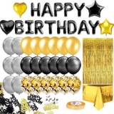 Happy Birthdays Rose Gold Happy Birthdays Balloon ,Banner Set 12-12