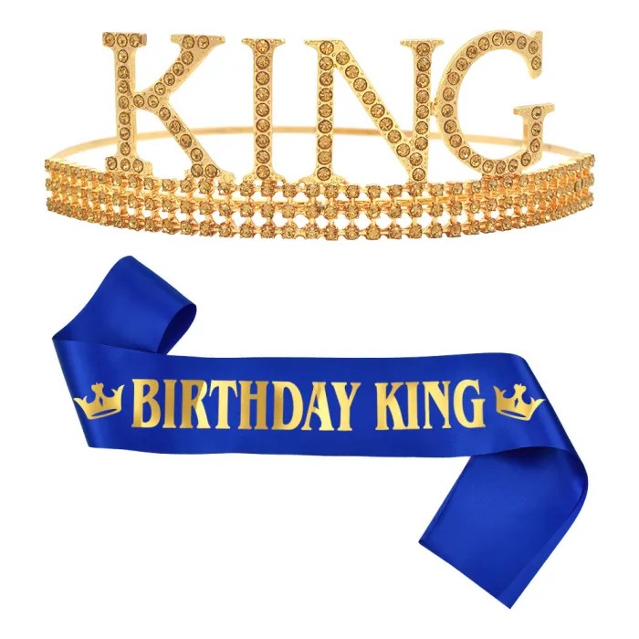Men's Birthday Party Decoration Gift Belt Crown Suit JQ-11189-56