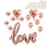 Rose Gold Heart Balloon Foil Champagne Balloon