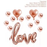 Rose Gold Heart Balloon Foil Champagne Balloon